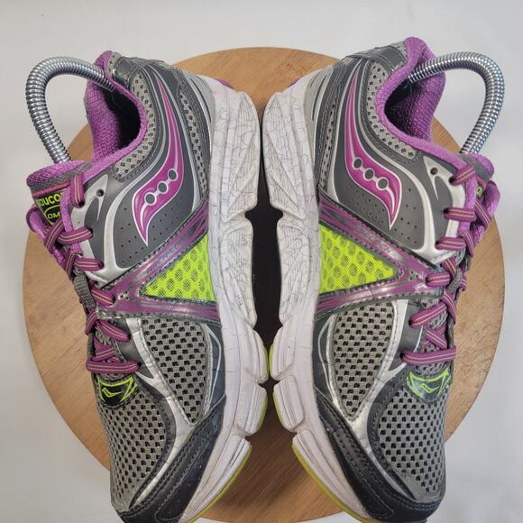 Saucony Omni 12 Running Sneakers Shoes Women 9.5 Silver Purple - Picture 9 of 14
